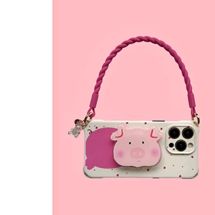 7se手机壳爱酷neo5 z8x 可爱趴趴猪手腕挂绳适用vivo Z9x硅胶Z1 U5e支架Z9turbo斜挎iqoo Z3X iQOOneo9S