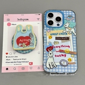 K12 X7ultra创意Reno14 A55 A78 塑料袋狗狗摇摇乐磁吸支架适用OPPO手机壳FindX8S 8764 A3pro