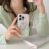 X90 X300手机壳S20 V29晕染Y78 蝴蝶结爱心折叠磁吸支架适用vivo y500 X200promini S19 Y37 S50 X80 X70