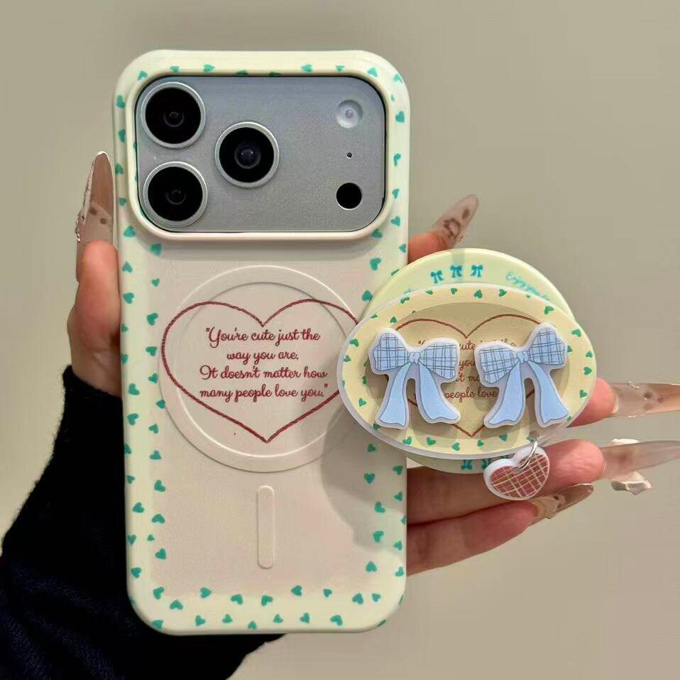 蝴蝶结吊坠磁吸支架适用小米17pro/15T/14手机壳k70红米K90/K60E/K80至尊Note15R新款12S/Turbo5MAX可爱civi2