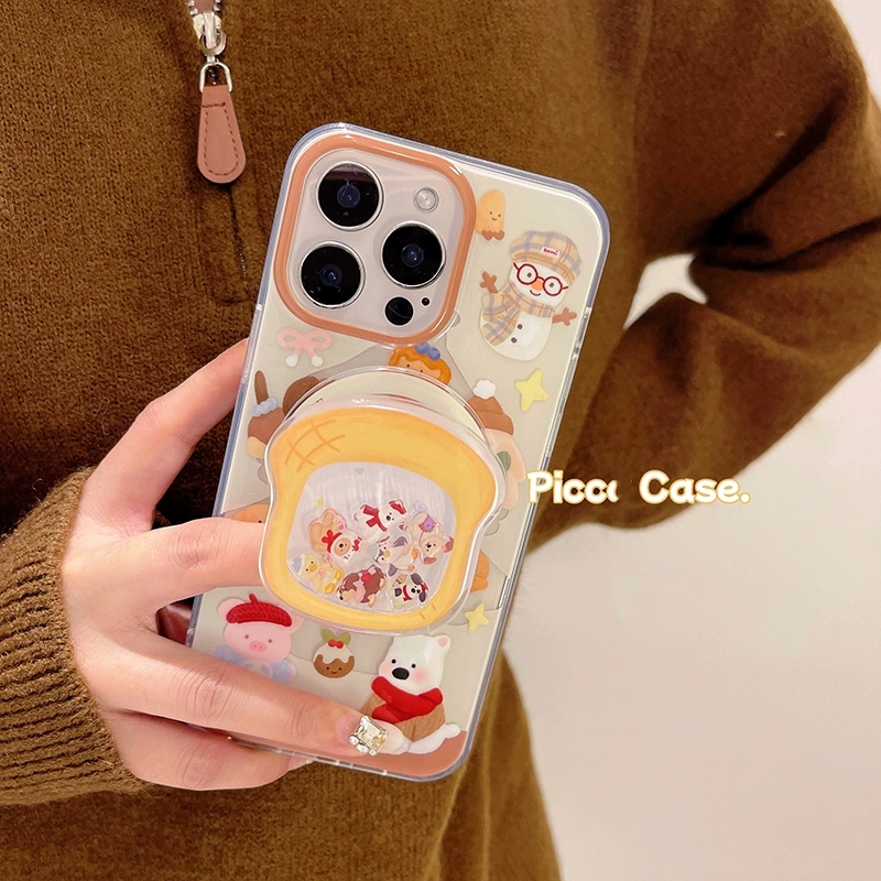 小动物吐司摇摇乐磁吸支架适用oppoA3X/A5PRO/findx8/X7手机壳reno13/12/11F/98543可爱7SE/A78/A57/A93S/A2m