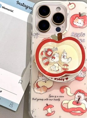 磁吸韩风卡通摇摇乐猫适用oppo findx8s/X7手机壳reno14/12F/98543/A2/A5 pro支架女7SE/A78新款A57/A93S/K12