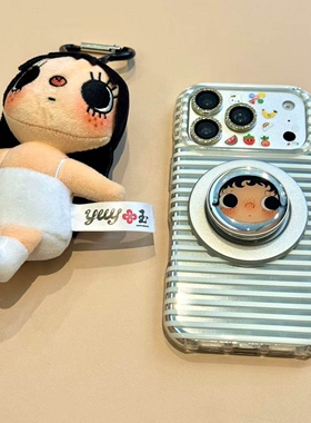 银底小女孩磁吸支架适用传音HOT40手机壳15pro红魔11pro+nfinx Smart8可爱hone3Apro华硕ZenFone9硅胶萌趣软
