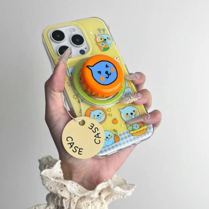 瓶盖有趣创意磁吸适用小米17/14ultra手机壳红米K80至尊K70卡通K90支架note14/13/12S/11T/Turbo4/civi5PRO女