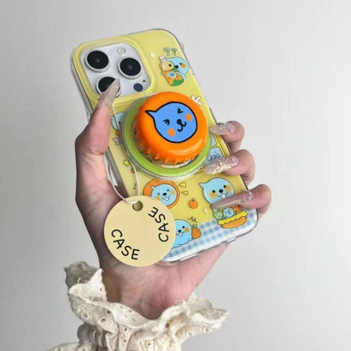 瓶盖有趣创意磁吸适用三星S25 ultra/S24/Note20/A36/A16/S10手机壳A25支架S23+/A71新款S9/S21fe卡通A54/A56