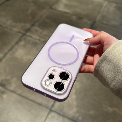 细圈磁吸雾面透紫色肤感软壳Find X9/X8ULTRA适用OPPO Reno15PROMAX/14/13/X7手机壳X6PRO磨砂12超薄全包半透