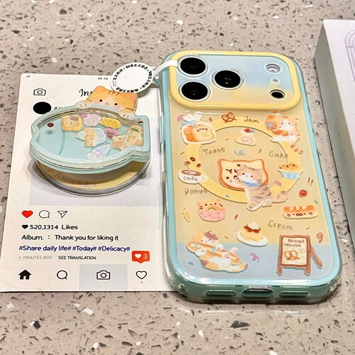抱鱼猫咪磁吸支架适用vivo iqoo 15ultra/Z11TURBO+手机壳Z9pro+/Z5x二合一neo10/z8x/6se蓝边框neo9/7SE/U3