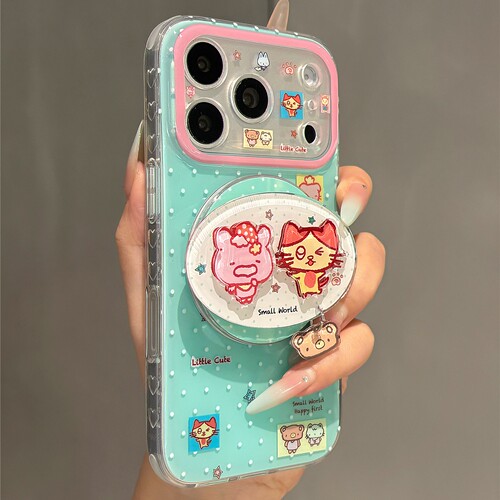 猫咪兔子挂坠磁吸支架适用X9C荣耀WIN/500/magic8/400/80/90GT/50SE手机壳X70/X40/300薄荷绿200PRO畅玩70plu