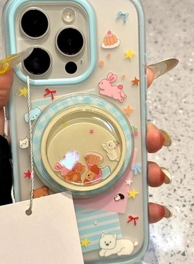 小动物摇摇乐磁吸支架适用A3/OPPO findx8ultra/X7可爱A5PRO手机壳Reno13/12F/11/8754pro/K11软A35/A78/A96