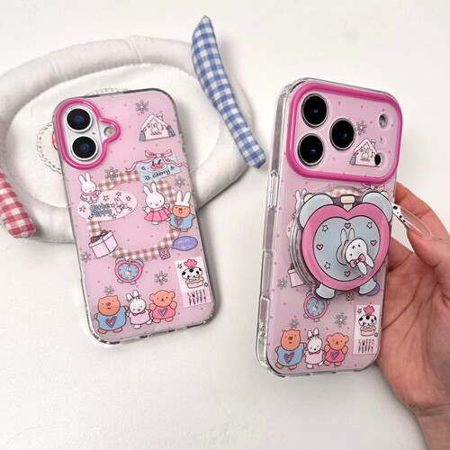 粉闹钟旋转磁吸支架适用A3X/OPPO FindX9/X8ultra/Reno15C/14/12/11F/10手机壳A78/A6pro/K13米菲兔A5/A6S/A2