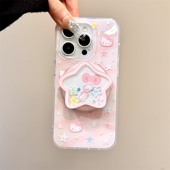 Note20 A34 S20手机套7可爱s25 卡通彩色星星摇摇乐磁吸支架适用三星S25 A55 S24 M33 A23 ultra S21fe