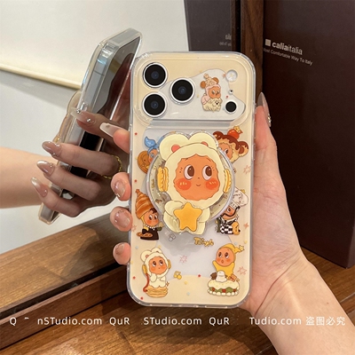 旋转星星小人磁吸支架适用A3/OPPO FindX8/X9ultra/Reno15C/14/13/12/11F/10手机壳A78可爱A6pro/K13/A5M/A6i