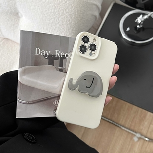 A96 小众ins可爱大象支架oppo A57纯色K10硅胶防摔A9x 6PRO简约A1pro a58女A72卡通FindX8 reno11手机壳954