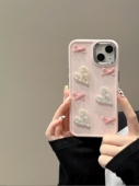 11奶白色12x 粉色爱心蝴蝶适用红米K60手机壳K50唯美少女心K40pro 小米14 12S金属镜框电镀硅胶软壳防摔