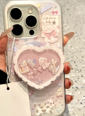 猫咪爱心摇摇乐磁吸支架适用NOthing 2A/3手机壳2谷歌Pixel9/10PRO/876/Pmote edge60pro软萌G56华硕ROG9/54