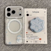 雪花雪人摇摇乐磁吸支架适用P60华为nova15 987SE手机壳pura70新年mate60 P50畅享70X P40P20pro