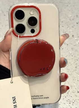 韩系ins红苹果磁吸适用oneplus ACE5/5pro一加12/13T/11手机壳1+ACE2v/3V新款10pro支架1+ACE竞速9RT小众8T女