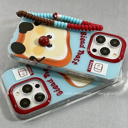 可爱吐司面包带链条适用oppo realme GT8PRO/GTneo6se立体GT2大师gt探索手机壳V50真我12/11/9pro硅胶Q3软V25