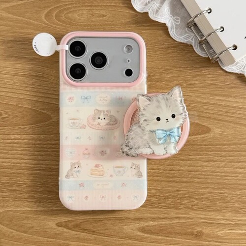 蛋糕猫咪磁吸支架适用oppo realme NEO8/GT7真我13/GT2大师探索GT8pro/neo6se手机壳16PRO+14新款V70S可爱V60