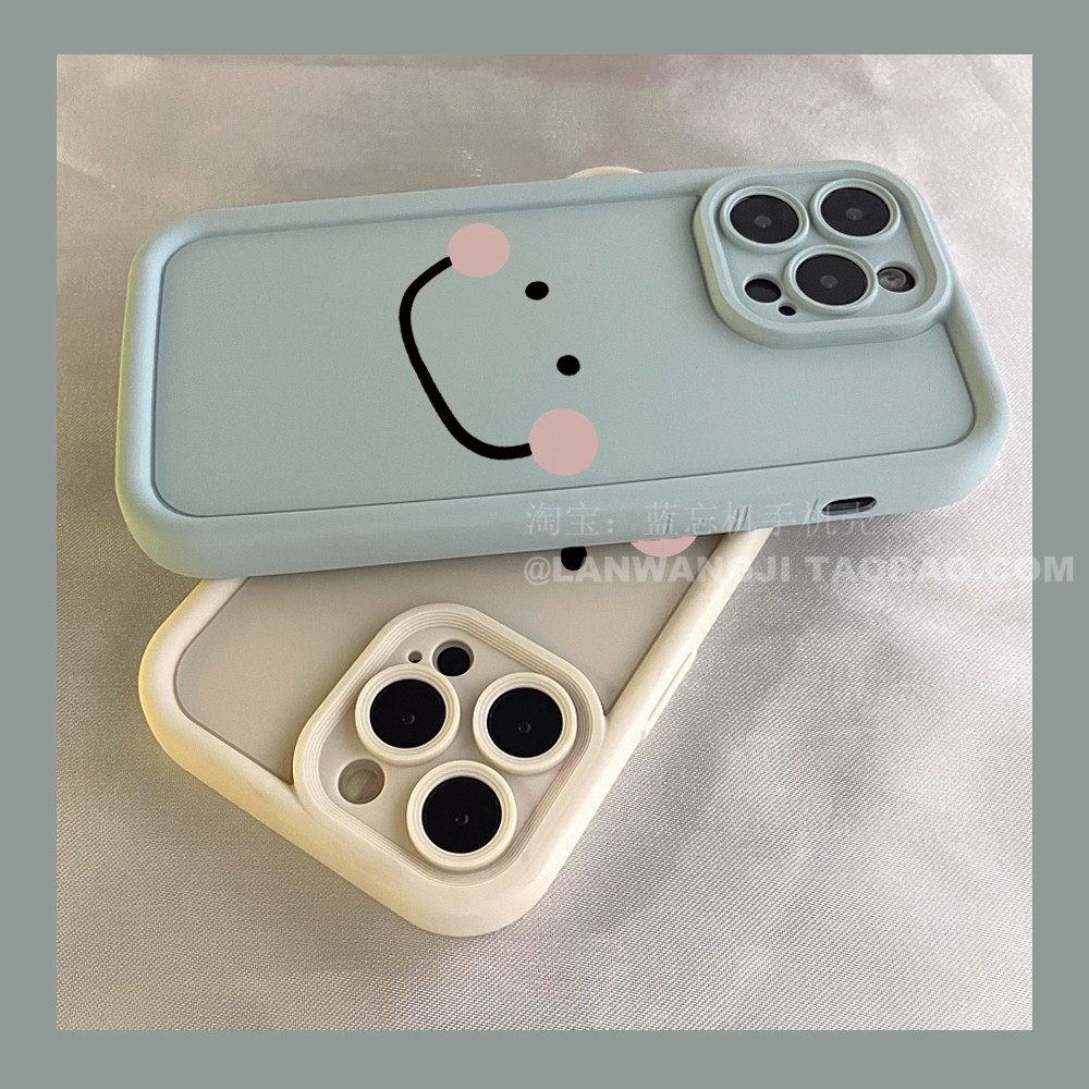 ins风笑脸新款磨砂软壳