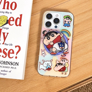 NOTE13手机壳pocoX3GT F5红米13R 小新尾巴旋转磁吸支架适用小米14T PRO 14C创意C75 11T可爱F7pro 13T