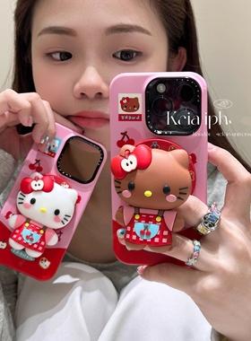 卡通猫公仔磁吸支架适用A5/OPPO Reno14/13/12/11F/10手机壳findX7ultra/X8S+A78磨砂A6pro/K9/A3/A58可爱A93