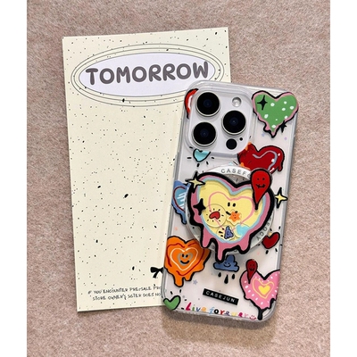 融化爱心摇摇乐磁吸支架适用oneplus ACE5 pro一加13/12/11/1+8T手机壳1+9R竞速1+ACE3V可爱10/1+9RT小众7T/6