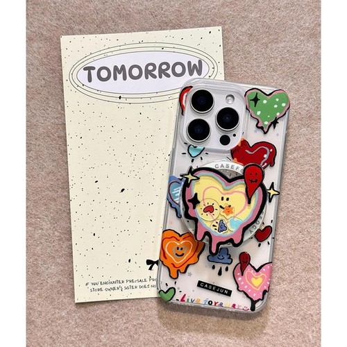 融化爱心摇摇乐磁吸支架适用oneplus ACE5 pro一加13/12/11/1+8T手机壳1+9R竞速1+ACE3V可爱10/1+9RT小众7T/6