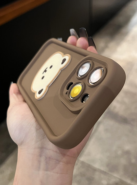 创意卡通小熊适用vivoiQOONeo7/6se手机壳neo8pro硅胶软壳z7/z8x创意z5秋冬u3深棕z1多巴胺neo5/3超火爆款11