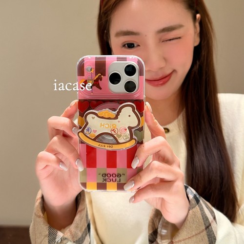 爱心小马摇摇乐磁吸支架适用努比亚Z60pro手机壳Z80 ULTRA/Z70/Z40Spro/ZTE-A51/Z11新年MAX甜美N2红魔11pro+