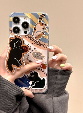 猫咪和鱼适用荣耀200/magic8/5PRO/90lite/80GT/X50i+60se/X9B手机壳30带支架70/100/X60i畅玩50plus软play9T