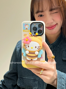 蜂蜜猫咪潮磁吸支架适用三星S25ultra/S24+/Note20/A34/A16/S22手机壳A25可爱S23/A71/S8/S21fe卡通A56/A52S