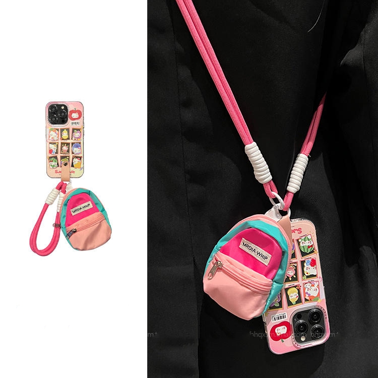kt猫蘑菇小包适用三星s24/A55手机壳S23 ultra/Note20可爱A70/A53/A54/S105G/s21u/S23FE斜挎挂绳S21/S20/A34