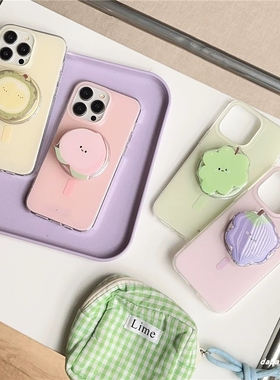 夏日多巴胺磁吸水果支架适用华为magic7荣耀400/300/80手机壳90GT/200磨砂X9C/X60/X50pro创意X40/X70i畅玩60