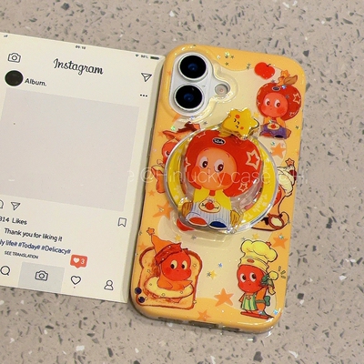 苹果星星人旋转磁吸支架A78适用OPPO Reno13/14pro/12手机壳Find X8S/x6女X7Ultra趣味K11/A98/A58/A2/A3X/A5