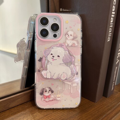 甜妹卡通小狗磁吸支架适用vivo iQOO z9turbo/Z10x手机壳neo10pro/6SE/89可爱iqoo12/13/11S/U5e软Z8/U1X/Z7X