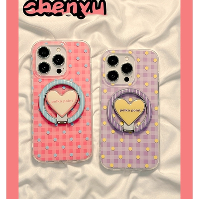 ins风爱心折叠磁吸支架适用NOthing 2A/3手机壳2谷歌Pixel9/10PRO/87卡通Pmote edge60pro波点56华硕ROG9/54