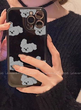 灰色狗狗创意oneplus一加11/1+9R/8手机壳9rt全包ACE2/8T女10pro光滑7可爱acepro男生竞3V速版8PRO亮面6t防摔