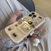 A14 A35 S24ultra 可爱简约立体DIY猫咪贴纸适用三星S25 A72透S9 Note20 S20手机壳A06挂件s23 A55 A56 S21fe