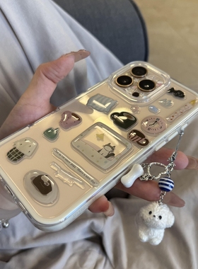 可爱简约立体DIY猫咪贴纸适用vivo iQOOneo Z10x/z9turbo手机壳neo10pro+9/6SE挂件iqoo13/11/12/U5e/Z7X软U3