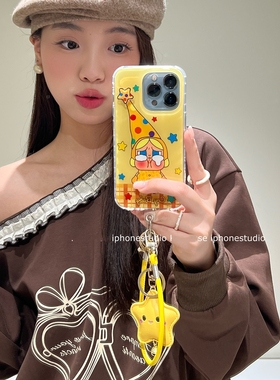 白鹿同款哭娃旋转星星适用A5/OPPO Reno14/13/12/11F/10手机壳findX7ultra/X8S+A77/A6pro手绳K13/A3/A58/A96