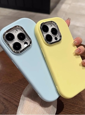 ins风奶油黄色适用vivo S17t/X70/X80/X90S手机壳气囊S12/S20金属镜头Y33s硅胶S20pro椭圆Y35+y77e/y76S/y53s