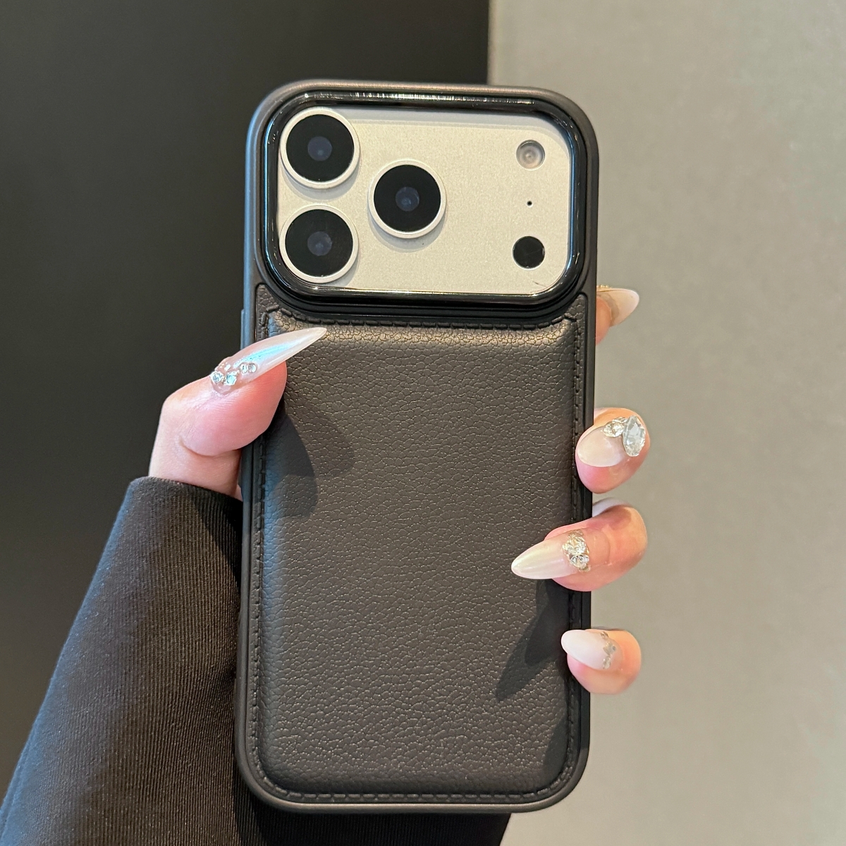 秋冬鼓包荔枝纹皮质X9D适用Magic8/7PRO荣耀400/300手机壳X70i/200防指纹X50黑色X60大孔气垫X9B全包硅胶纯色