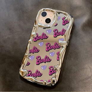 芭比粉公主适用oppo reno10手机壳9843/6PRO/A1pro/A57电镀镜面A97高级A9x/A58/a8软壳A72女款防摔K11x/9pro