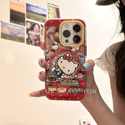 厨师kt猫磁吸支架壳适用一加13/ace3pro/1+ACE3V手机壳12/11/9R可爱oneplus ace竞速ACE5女10全包7PRO软套8T