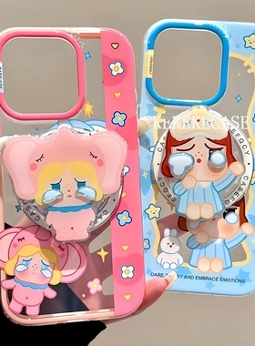 哭泣女孩磁吸支架适用oppo realme NEO6/GT5真我12X/GT2大师探索GT6情侣neo7se手机壳14PRO+13/11可爱V25/V70