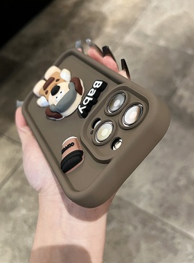 新款背带狗适用小米15/14/13手机壳K90红米note12Tpro软硅胶11U/98高级K60/civi3/2创意硅胶10A软K80至尊K70e