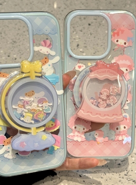 卡通趣味摇摇乐磁吸支架适用P70华为nova14/14/12/10/13/86SE手机壳pura80/mate60/P50情侣P30pro畅享70X/P40