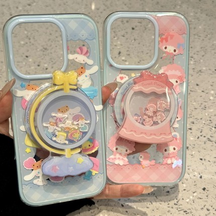 卡通趣味摇摇乐磁吸支架适用OPPO A6pro/Reno14/13/12/11F/15手机壳findx7/X8ultra/A78/A5X情侣K12S/A2m/A57