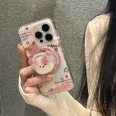 civi5pro 13U手机壳10 K60e 可爱磁吸戴耳机猫咪支架适用小米15 12t 98红米k70 note13 MIX4硅胶k90女K80